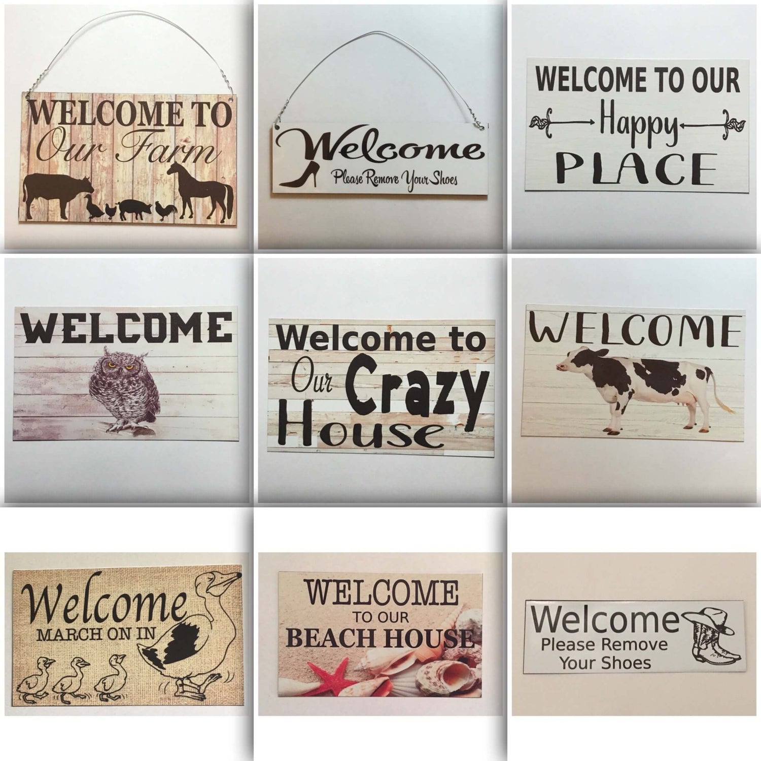 Welcome Hanging & Wall Signs