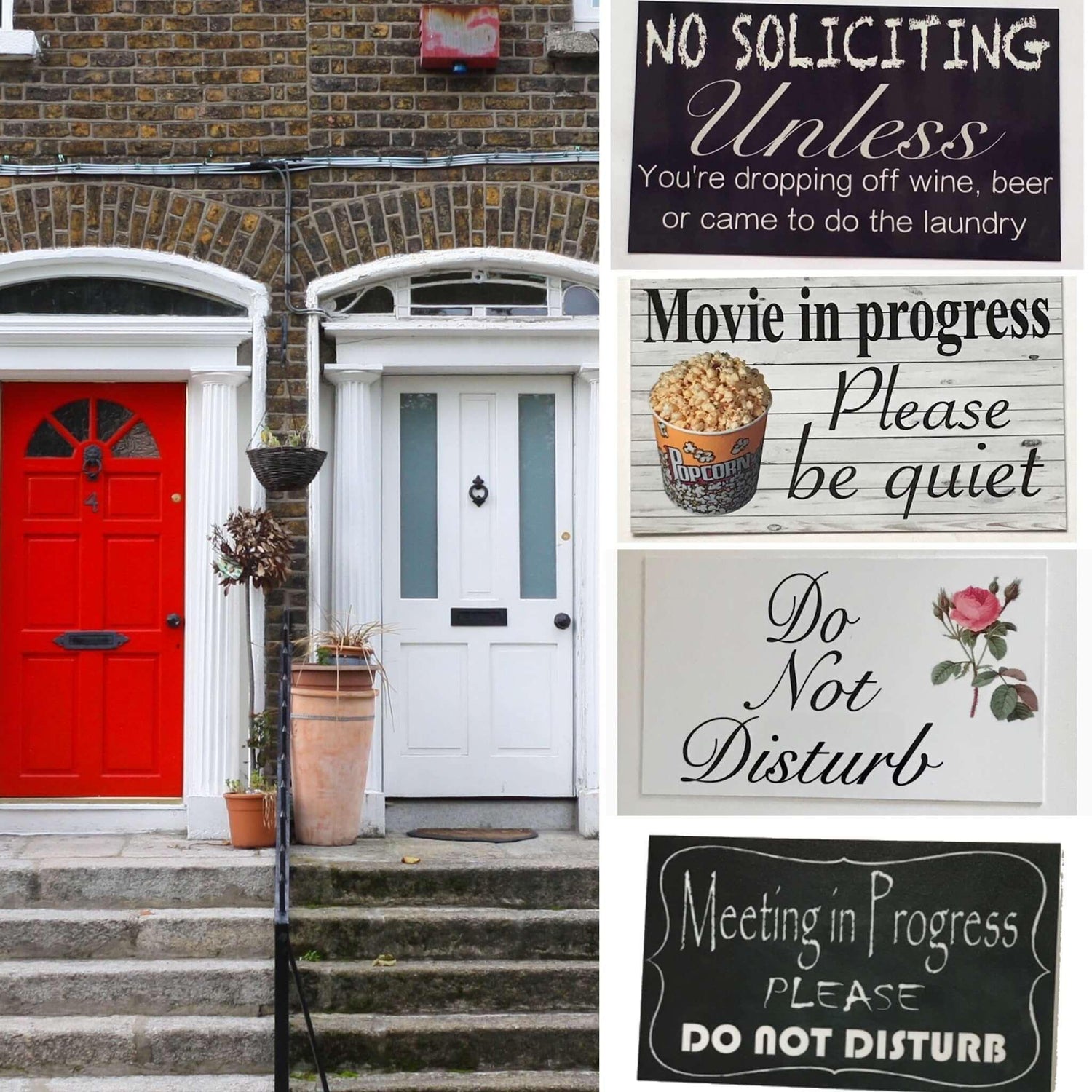 Soliciting and Do Not Disturb Signs - The Renmy Store Homewares & Gifts 