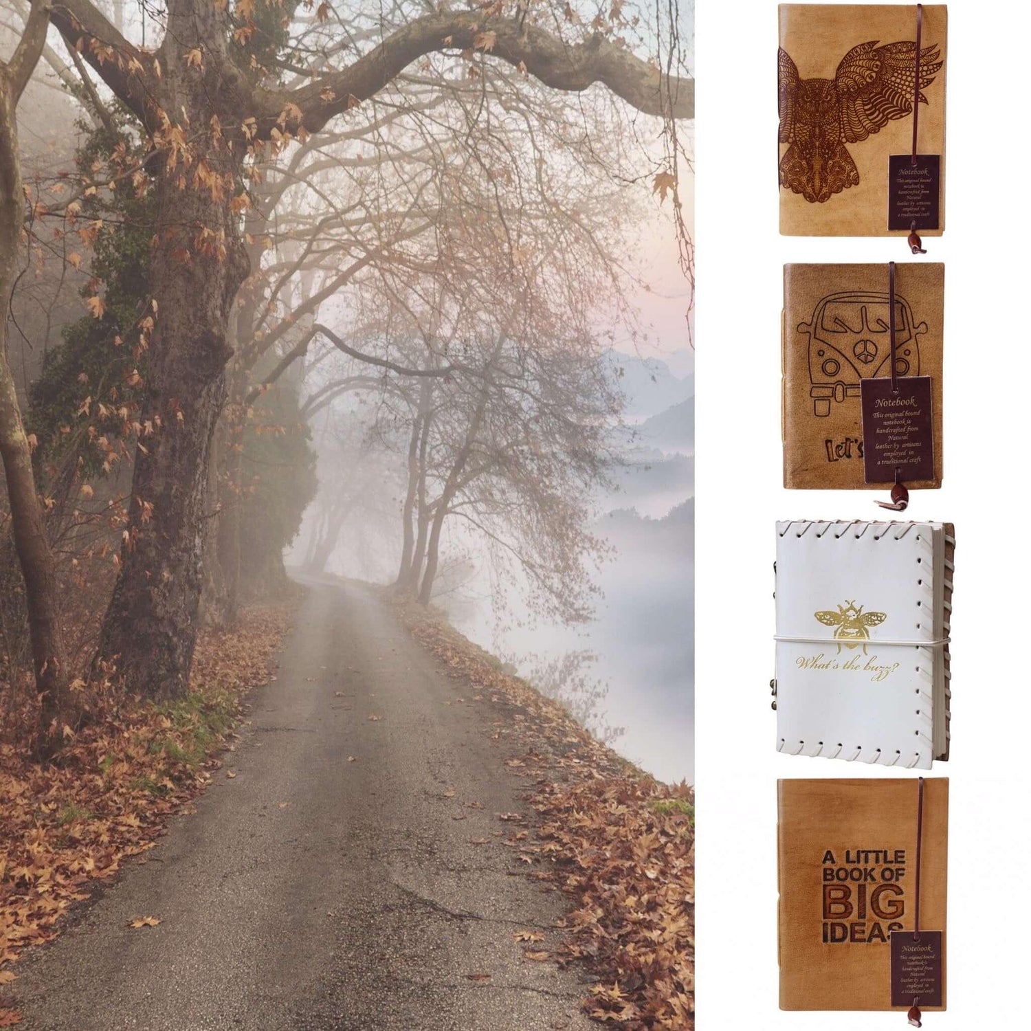 Leather Journal Diary Note Books with Free Delivery - The Renmy Store Homewares & Gifts 