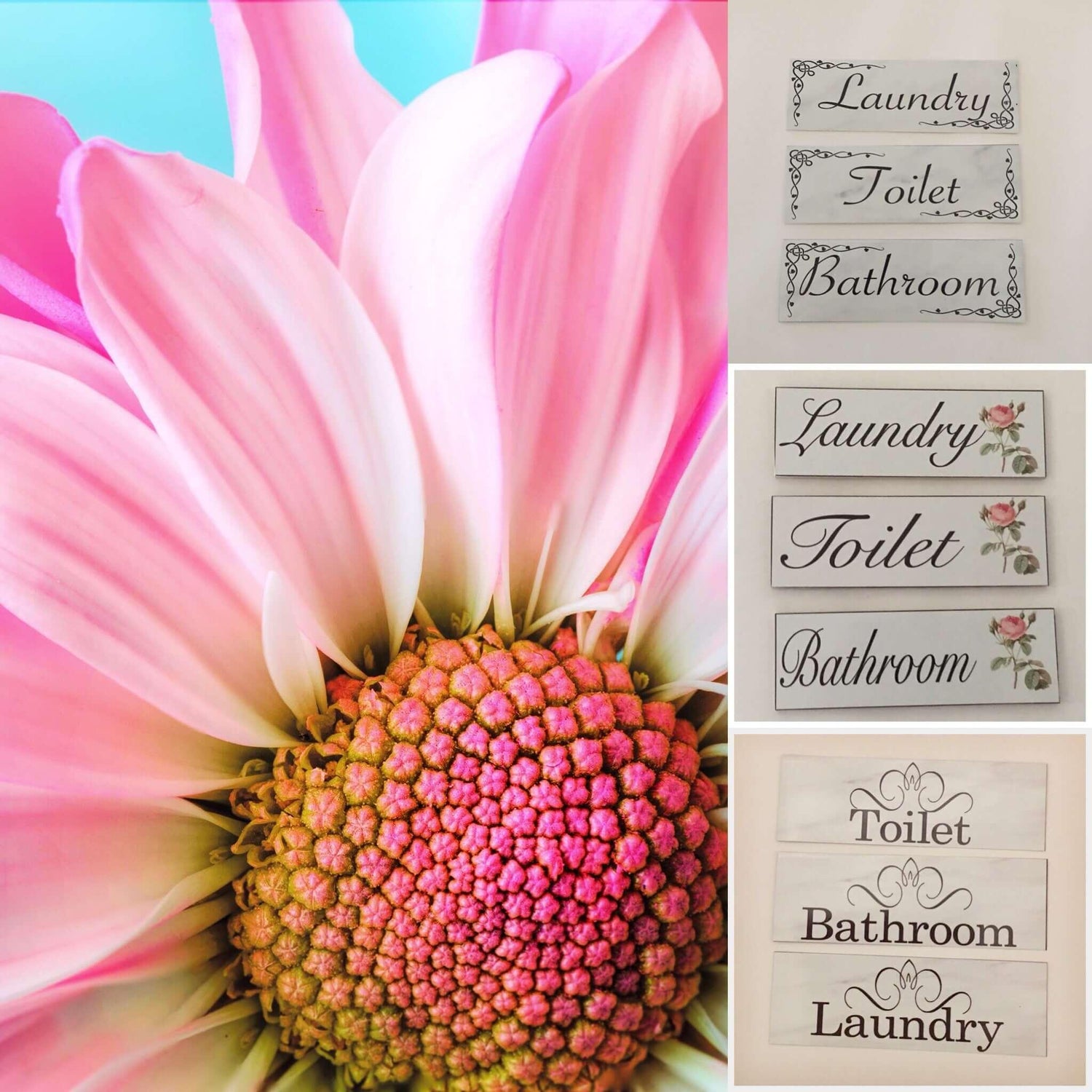 Toilet Bathroom Door Signage Sign Signs - The Renmy Store Homewares & Gifts 