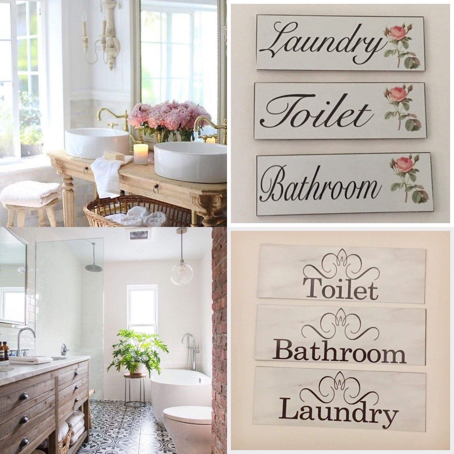 Toilet, Bathroom, Laundry, Other Door & Wall Signs