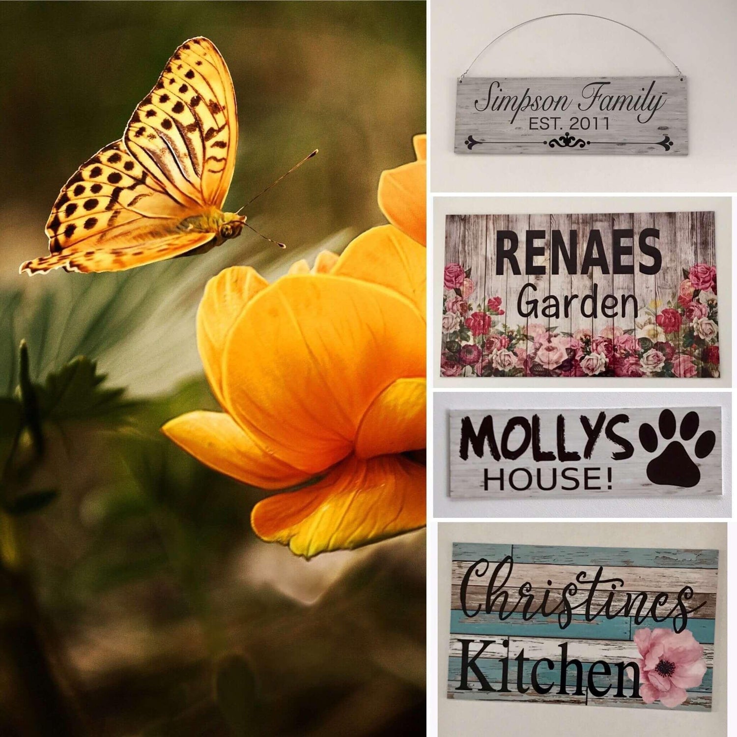 Personalised Custom Signs Signage Free Delivery - The Renmy Store Homewares & Gifts 