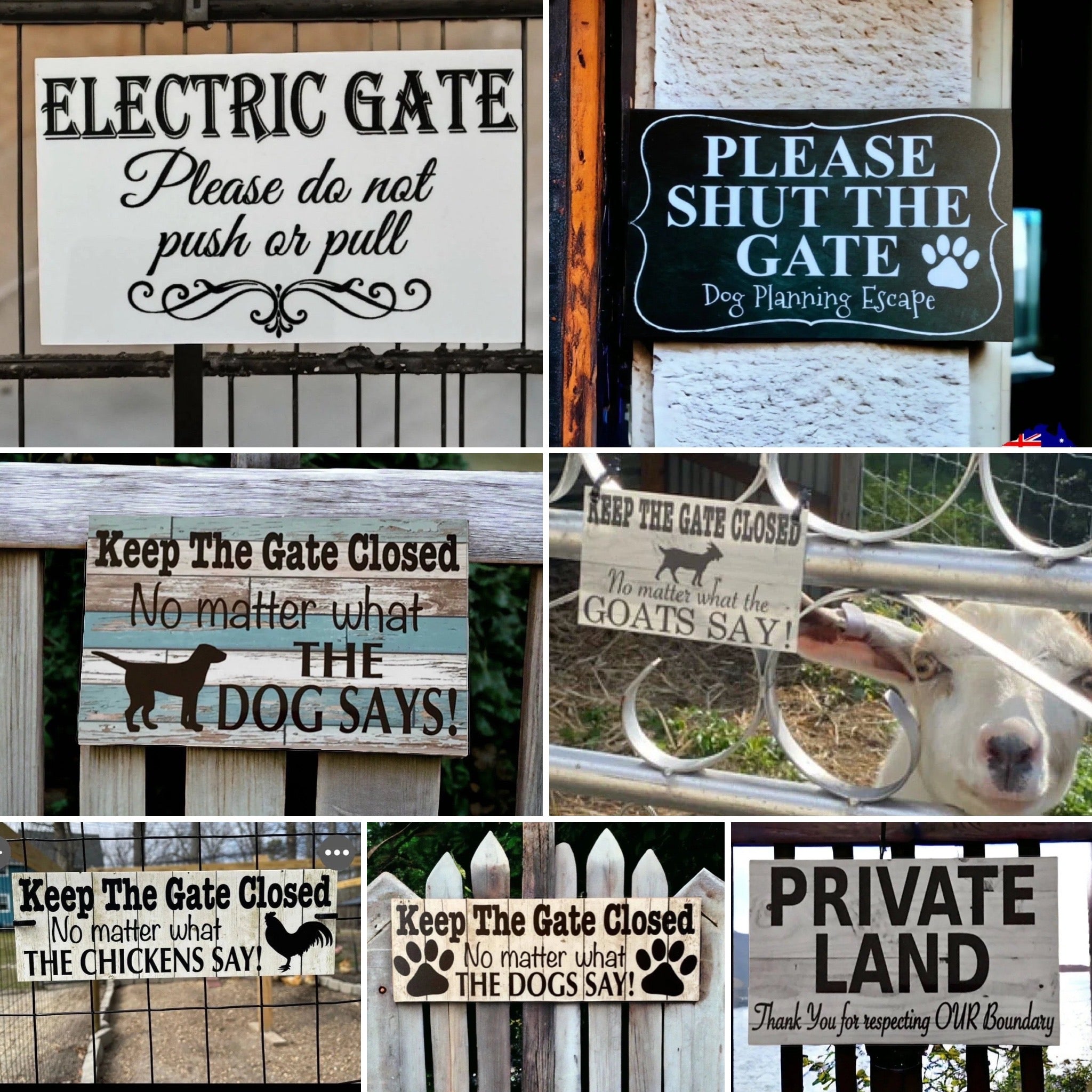 Gate & Outdoor Signs Australia - Backyard Signage Handmade QLD | The ...