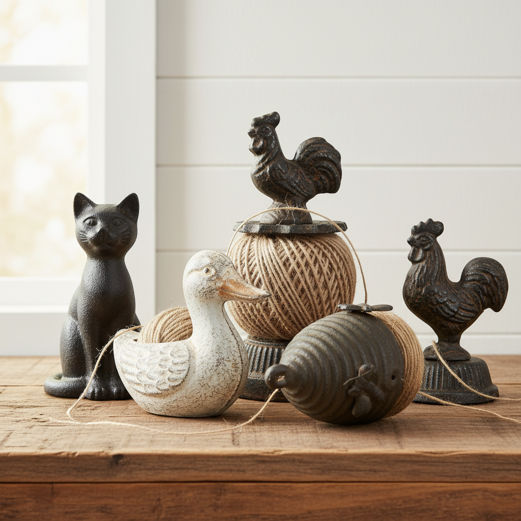 String Holders - Rustic Cast Iron Twine Dispensers Australia
