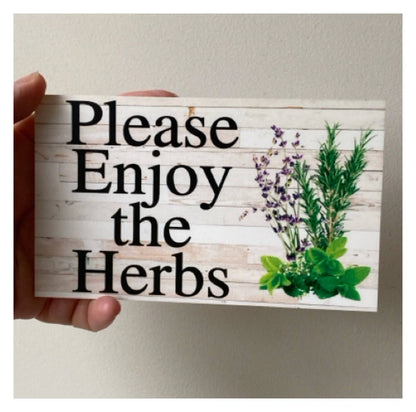 Herb Herbs Garden Custom Personalised Sign