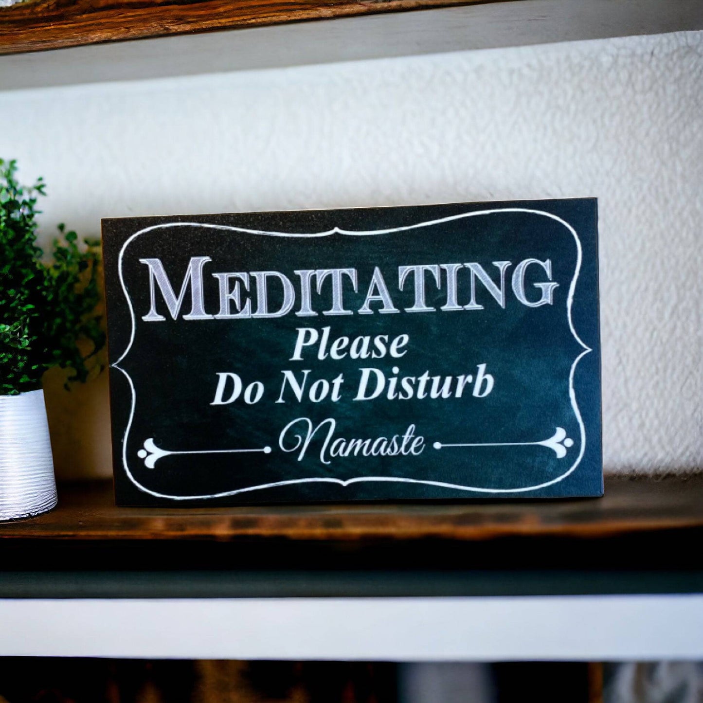 Meditating Meditation Do Not Disturb Sign - The Renmy Store Homewares & Gifts 