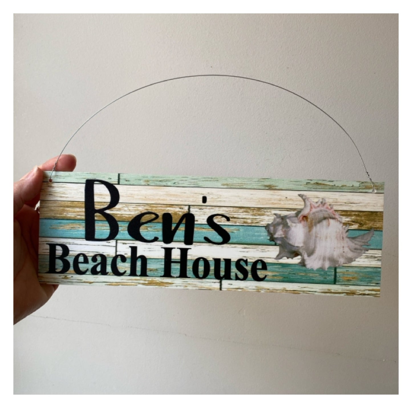 Custom Personalised Beach Shack Shell Room Sign - The Renmy Store Homewares & Gifts 