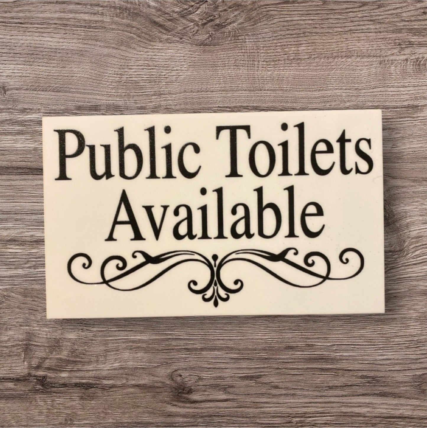 Public Toilets Available Toilet Restroom Wall Sign - The Renmy Store Homewares & Gifts 