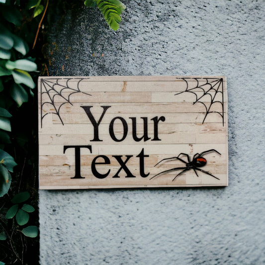 Redback Spider Custom Personalised Sign