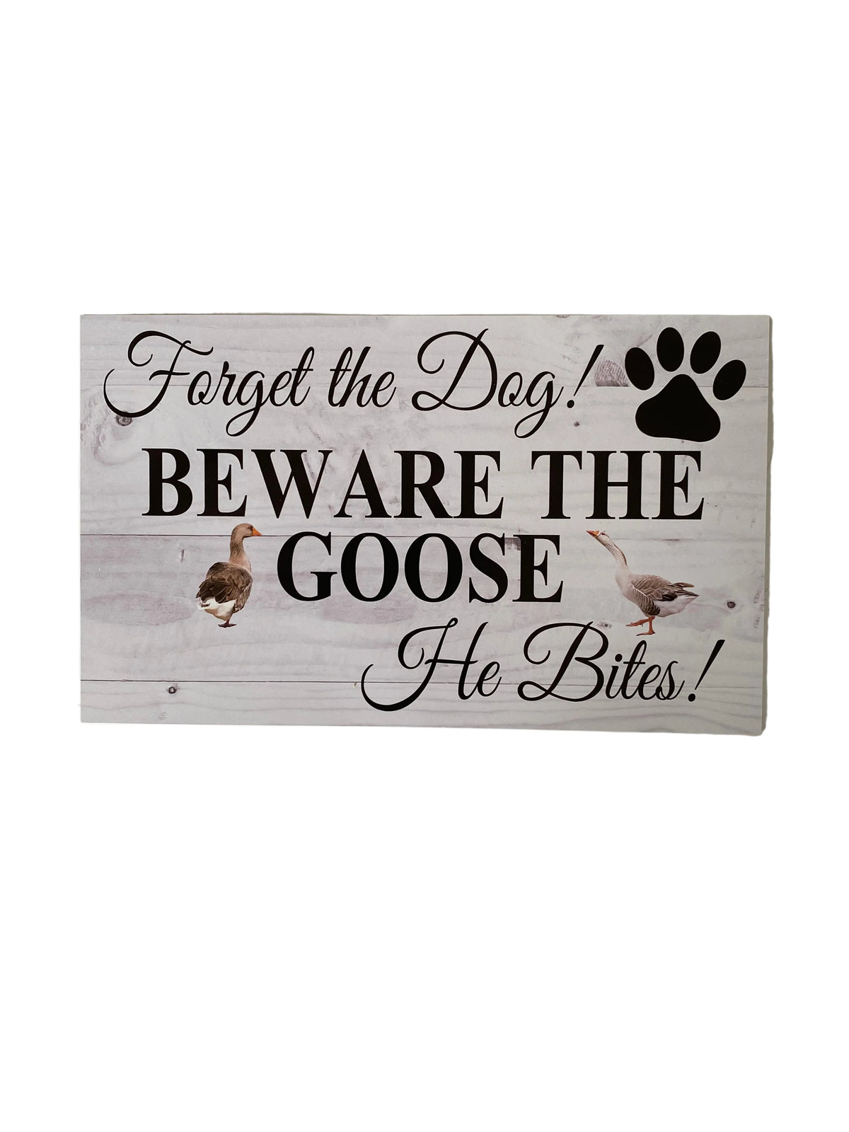 Custom Beware Of Goose Sign or Sticker | Personalised Goose Warning Sign | Large Format Acrylic | Aussie Made