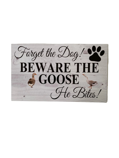 Custom Beware Of Goose Sign or Sticker | Personalised Goose Warning Sign | Large Format Acrylic | Aussie Made