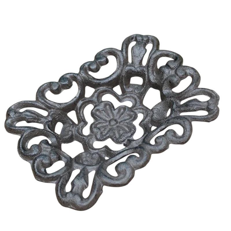 Soap Holder Vintage Filigree Cast Iron