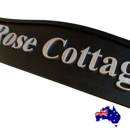 Cottage House Residence Timber Wood Custom Personalised Sign