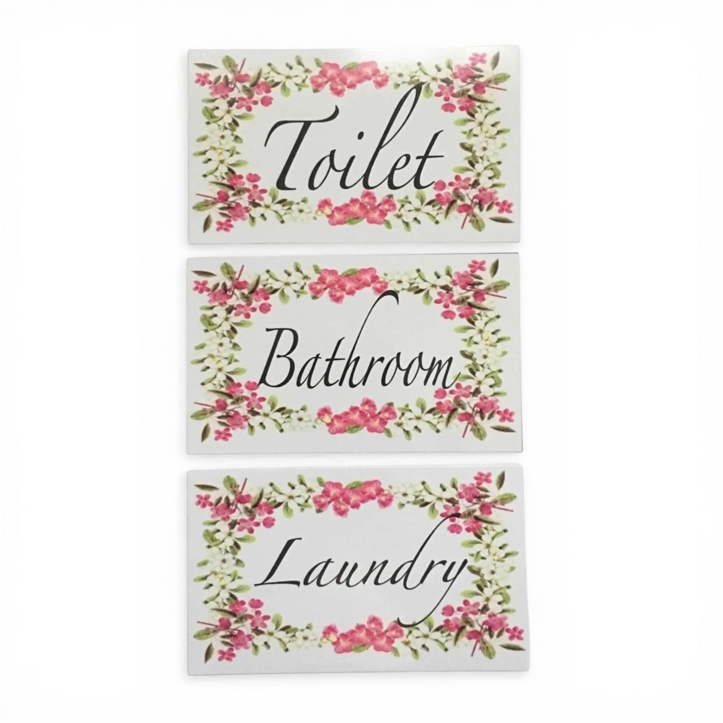 Floral Door Sign | Toilet Laundry Bathroom Australia
