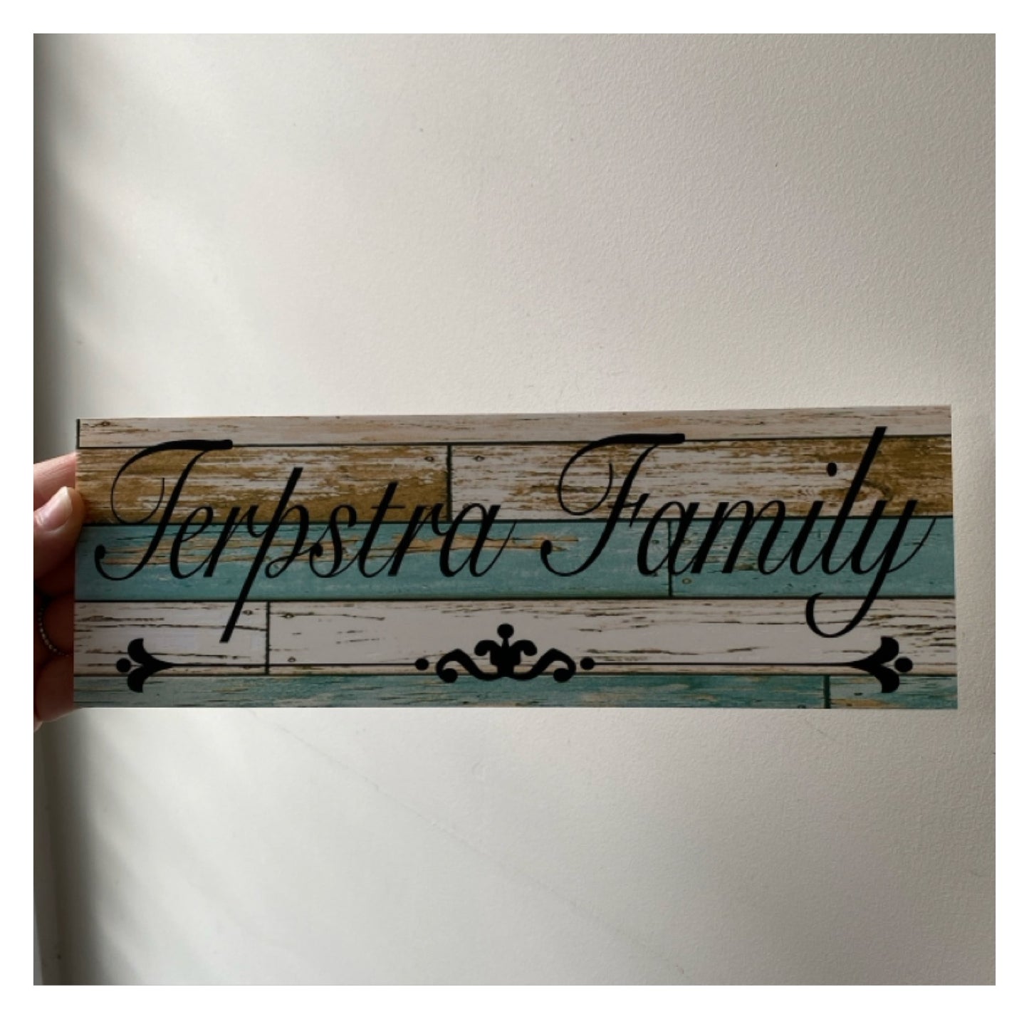 Custom Personalised Rustic Blue Sign - The Renmy Store Homewares & Gifts 