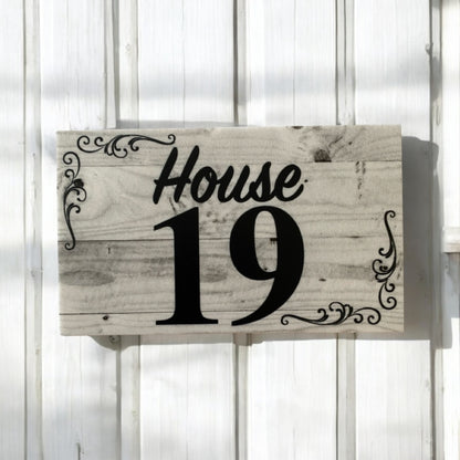 Personalised Street Number Address House Vintage Sign