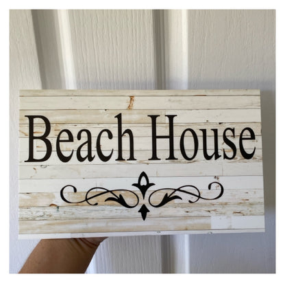 Custom Personalised White Wash Scroll Sign