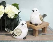 Bird Natural Country Set of 2 Ornament - The Renmy Store Homewares & Gifts 