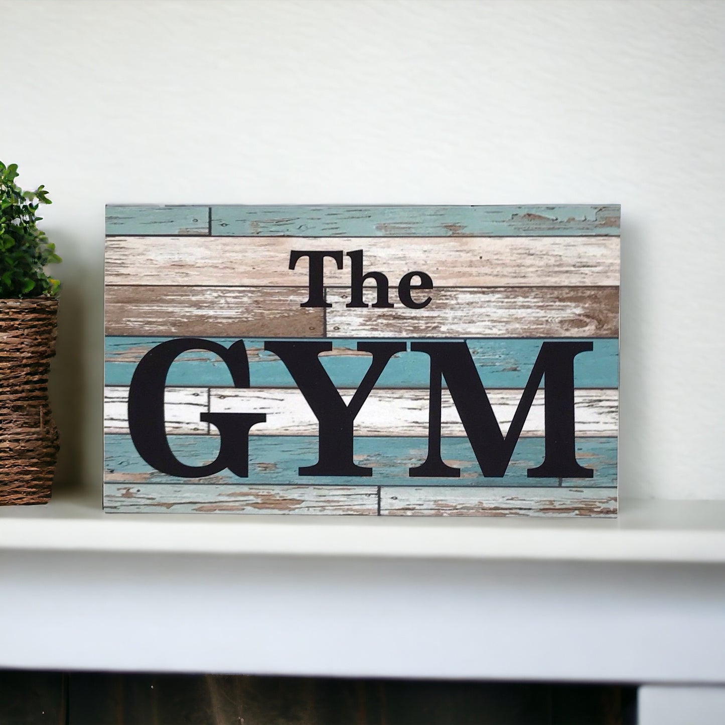 The Gym Blue Door or Room Sign