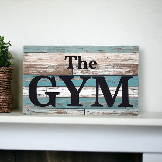 The Gym Blue Door or Room Sign - The Renmy Store Homewares & Gifts 