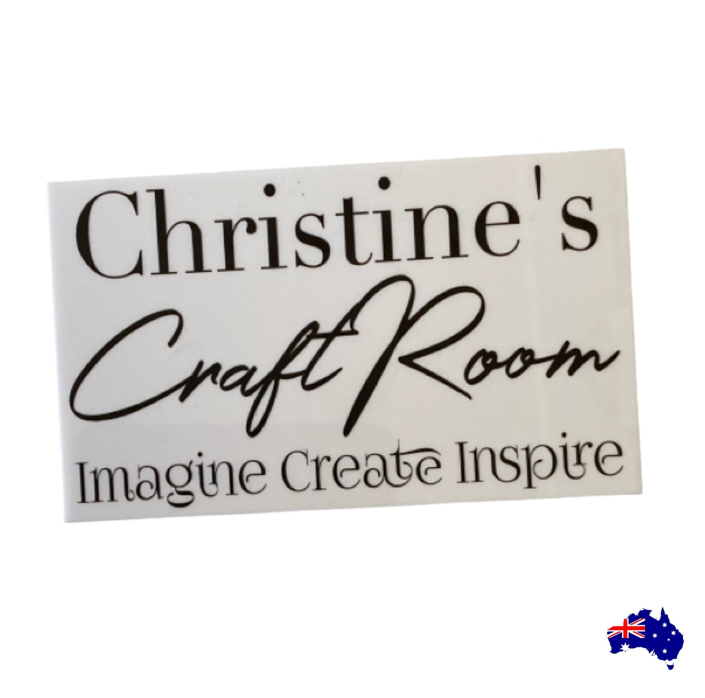 Craft Room Sign Custom Personalised | Imagine Create Inspire Art Signage Australia