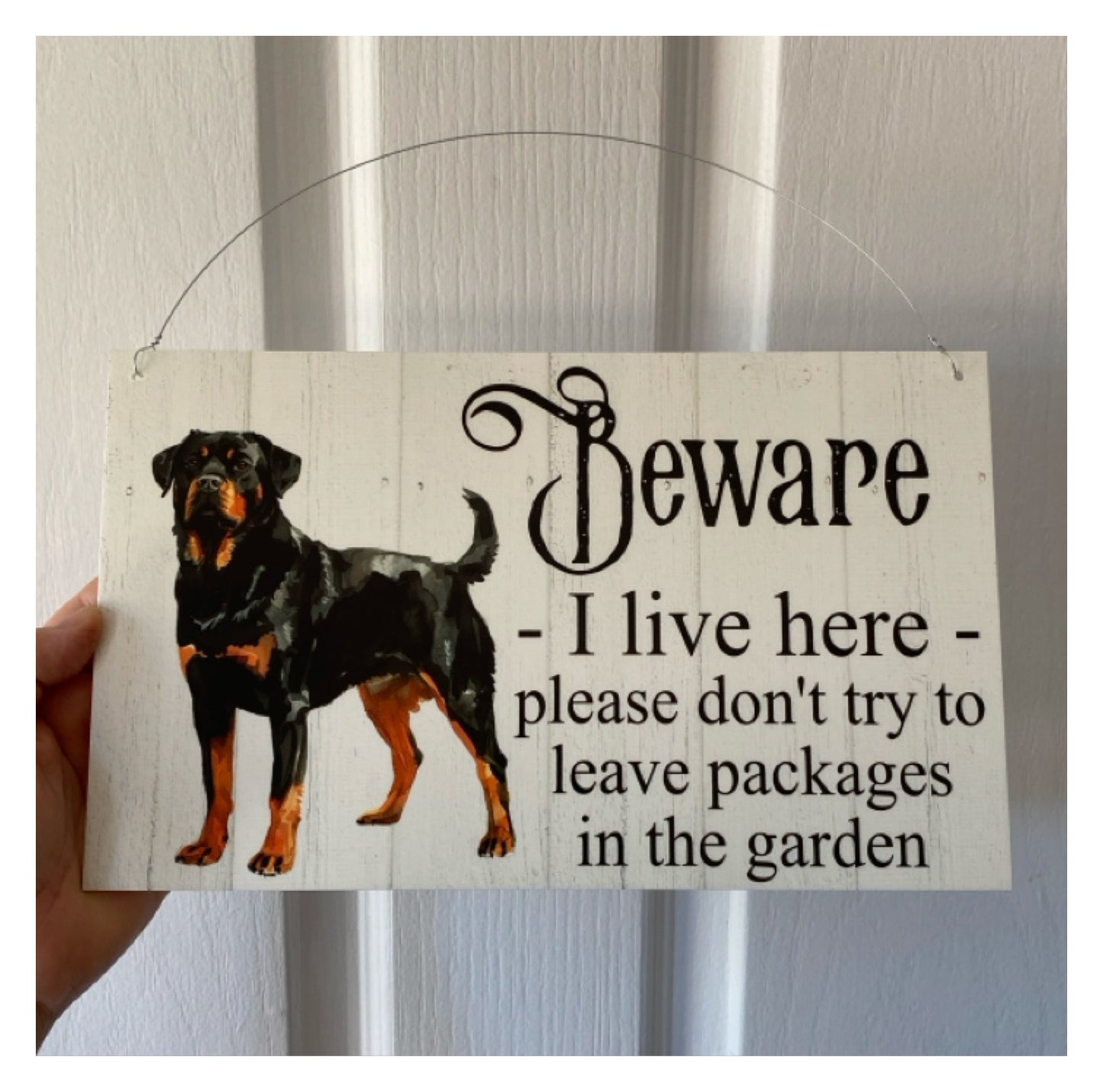 Rottweiler Dog Personalised Custom Sign