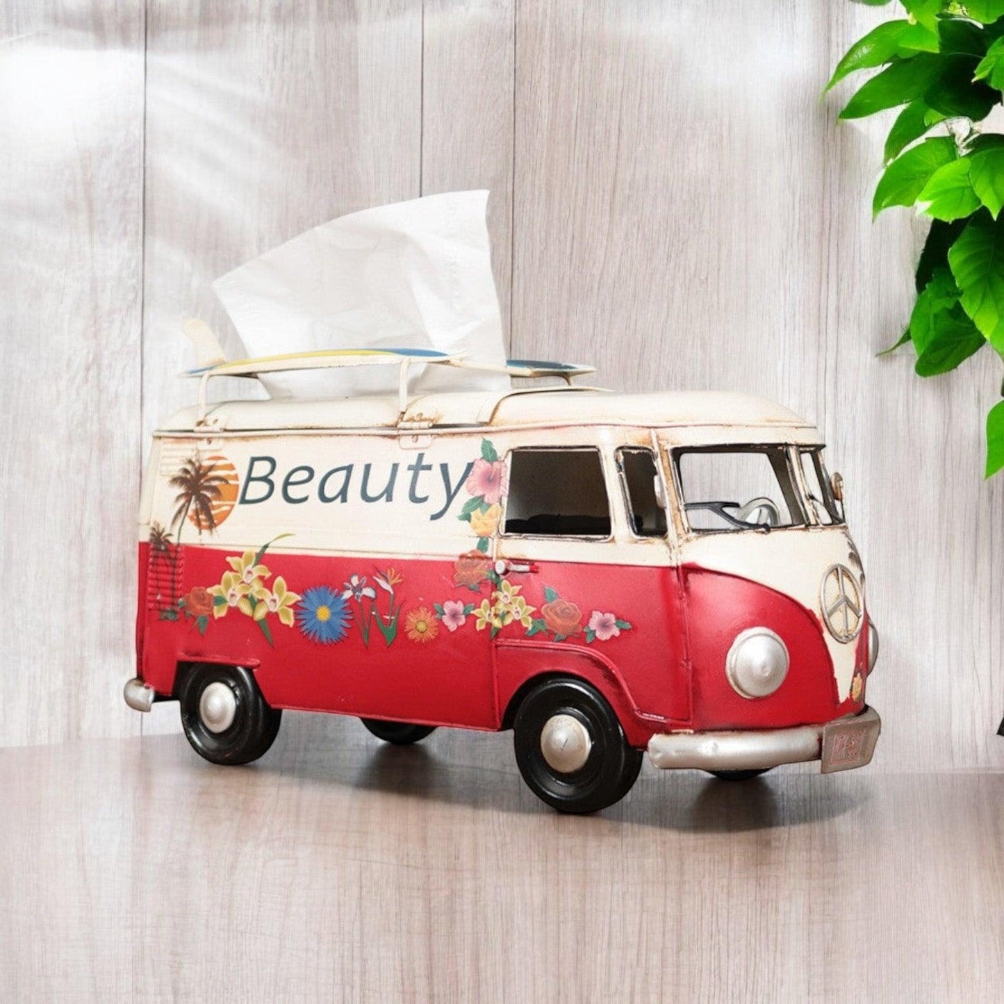 Tissue Box VW Van Coastal Beach Vibes Ornament - The Renmy Store Homewares & Gifts 