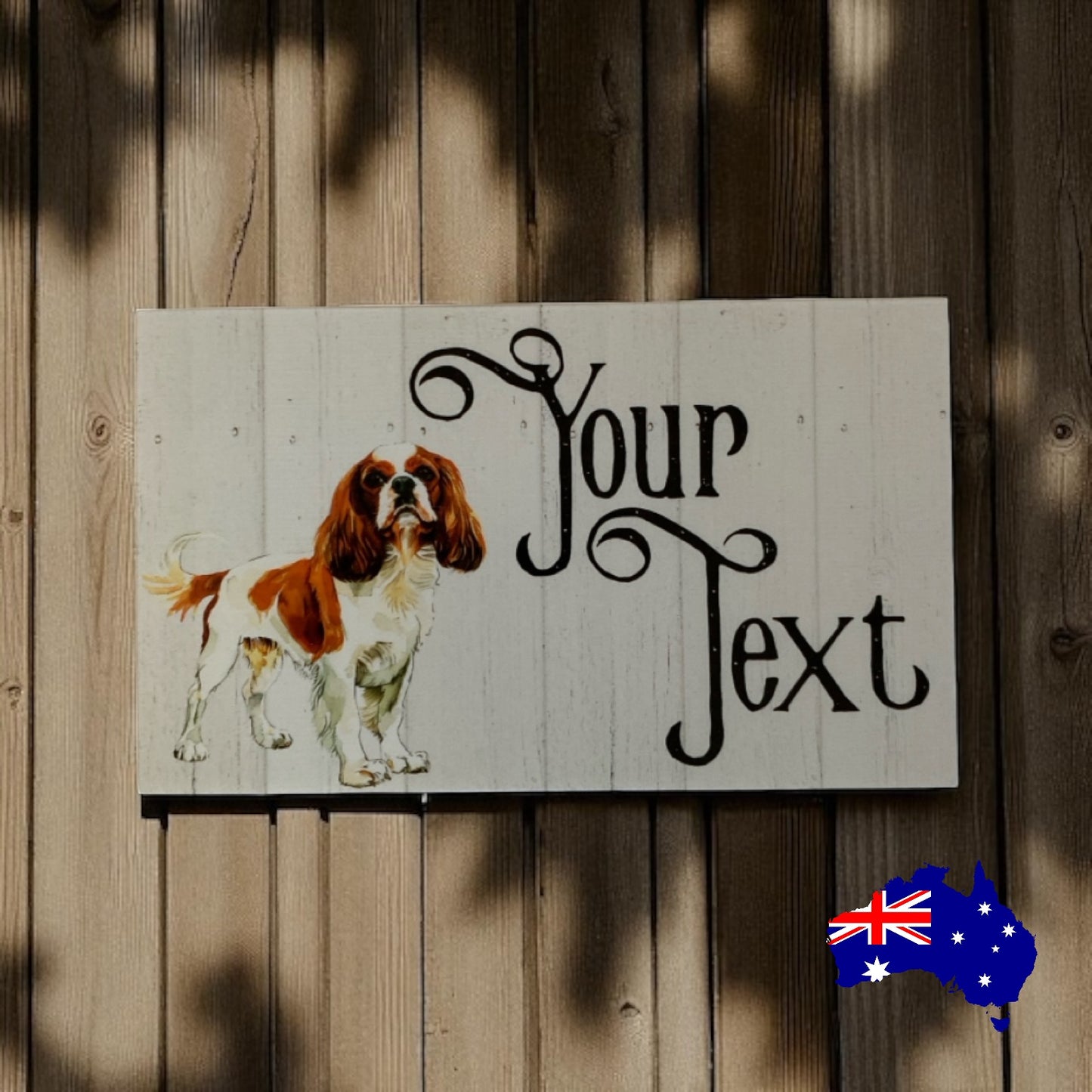 Cavalier King Charles Spaniel Dog Personalised Custom Sign
