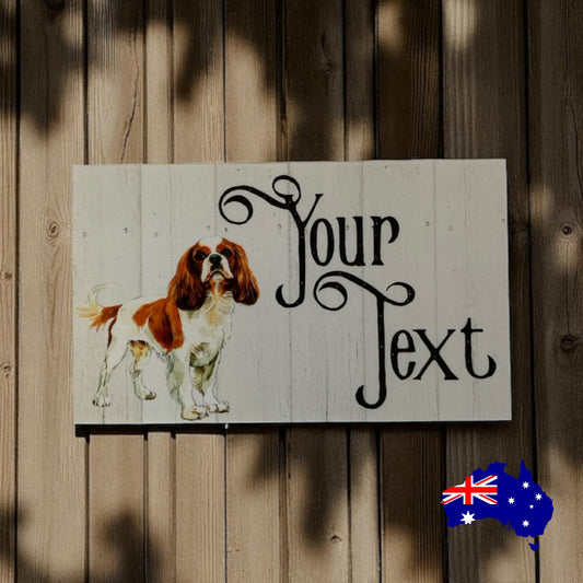 Cavalier King Charles Spaniel Dog Personalised Custom Sign