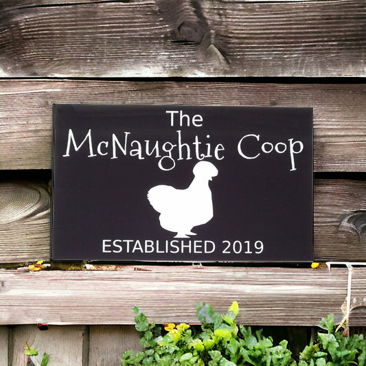 The Coop Custom Silkie Chicken Hen Sign - The Renmy Store Homewares & Gifts 