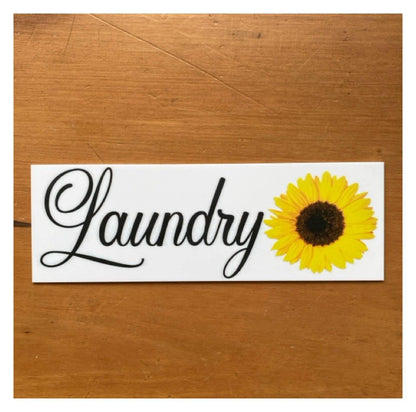 Sunflower Door Room Sign Toilet Laundry Bathroom - The Renmy Store Homewares & Gifts 