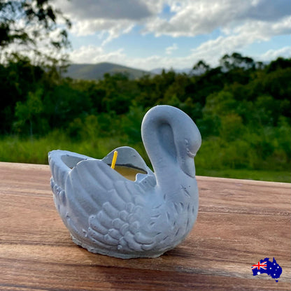 Pure Beeswax Swan Bird Candle Aussie Handmade