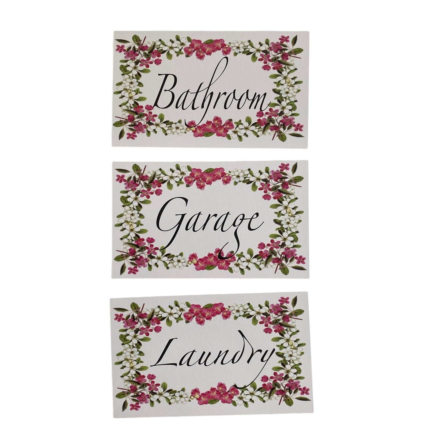 Floral Door Sign | Toilet Laundry Bathroom Australia