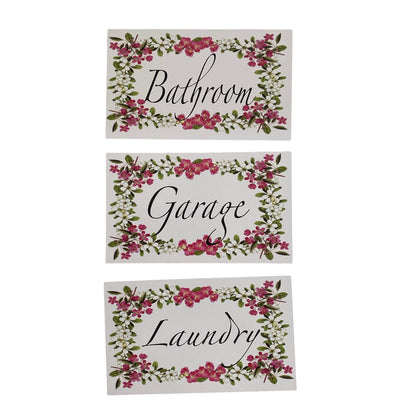 Floral Door Sign | Toilet Laundry Bathroom Australia