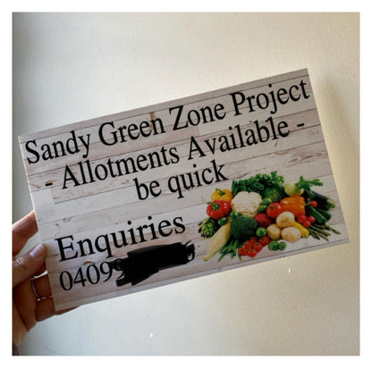 Vegetable Veggie Garden Custom Personalised Sign - The Renmy Store Homewares & Gifts 