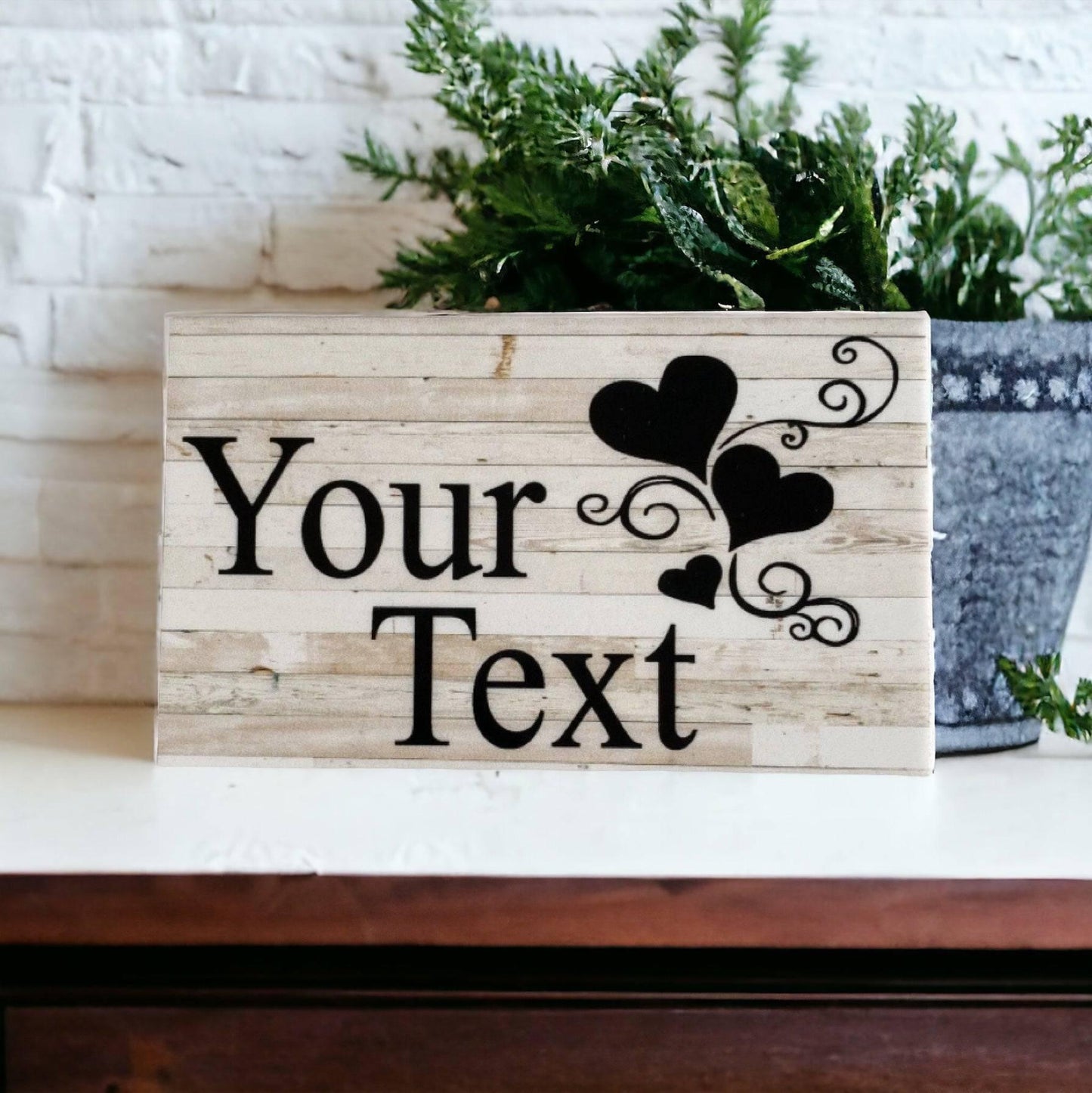 Heart Love Persoanlised Custom Sign - The Renmy Store Homewares & Gifts 