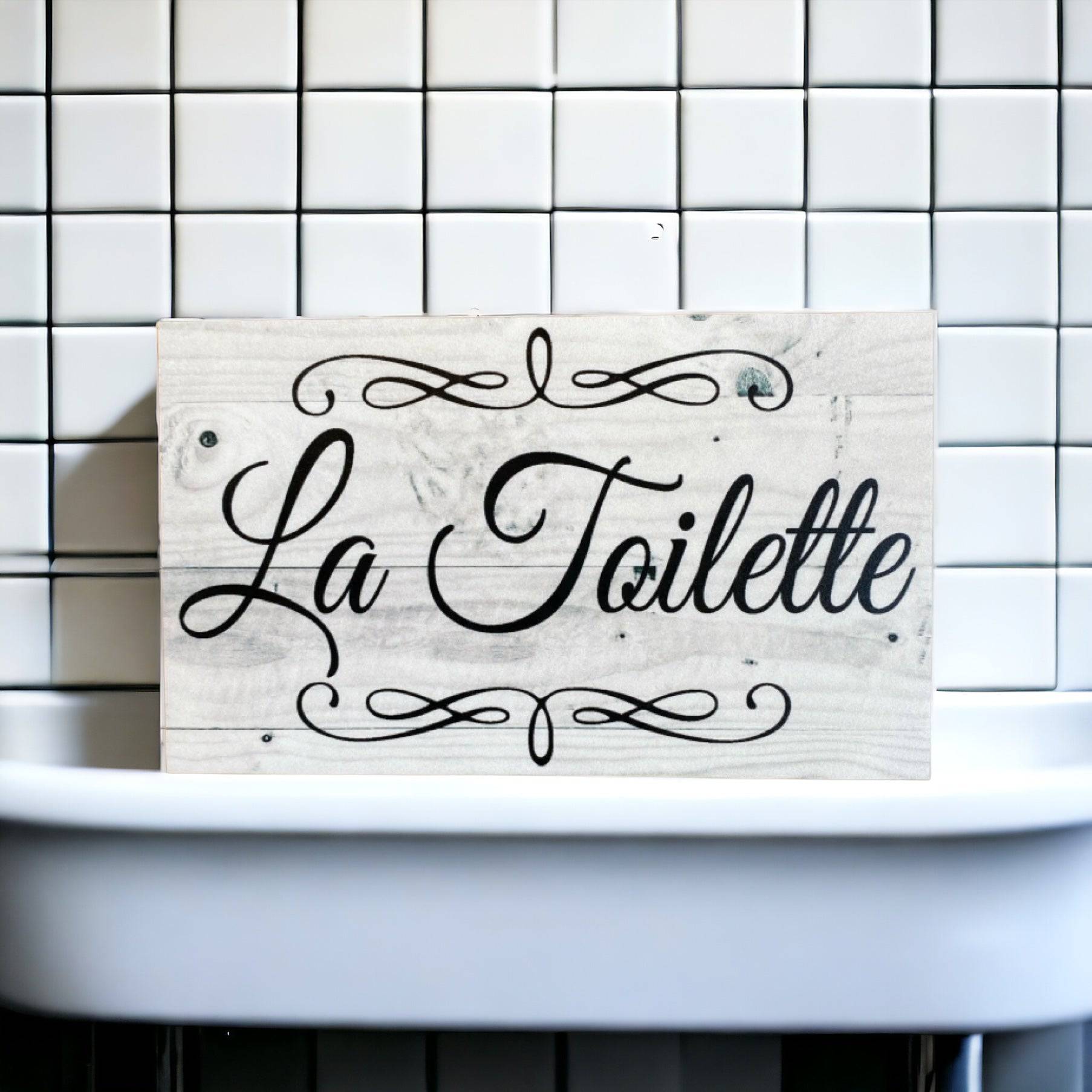 La Toilette Toilet Sign - The Renmy Store Homewares & Gifts 