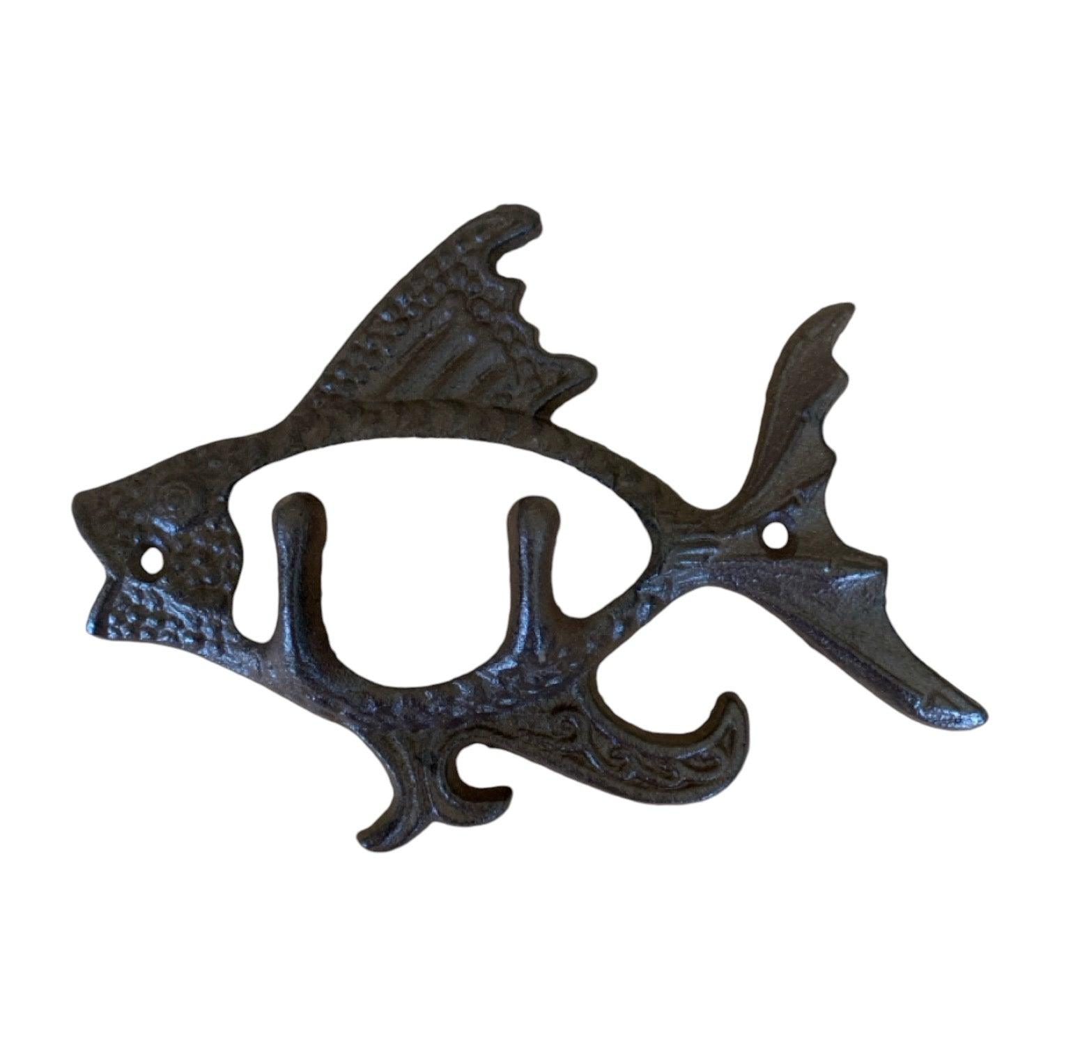 Hook Fish Cast Iron Rustic - The Renmy Store Homewares & Gifts 