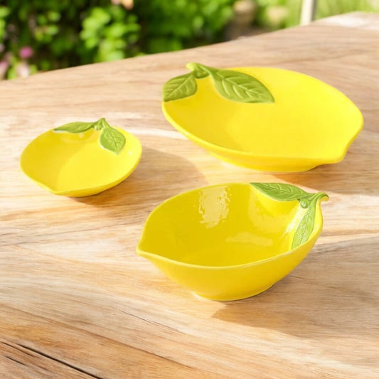 Plate Bowl Lemon Serving Dish Kitchen