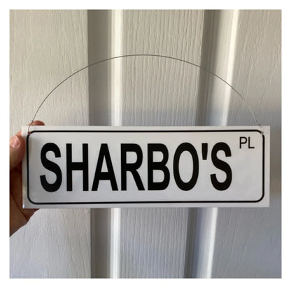 Street White Custom Personalised Sign
