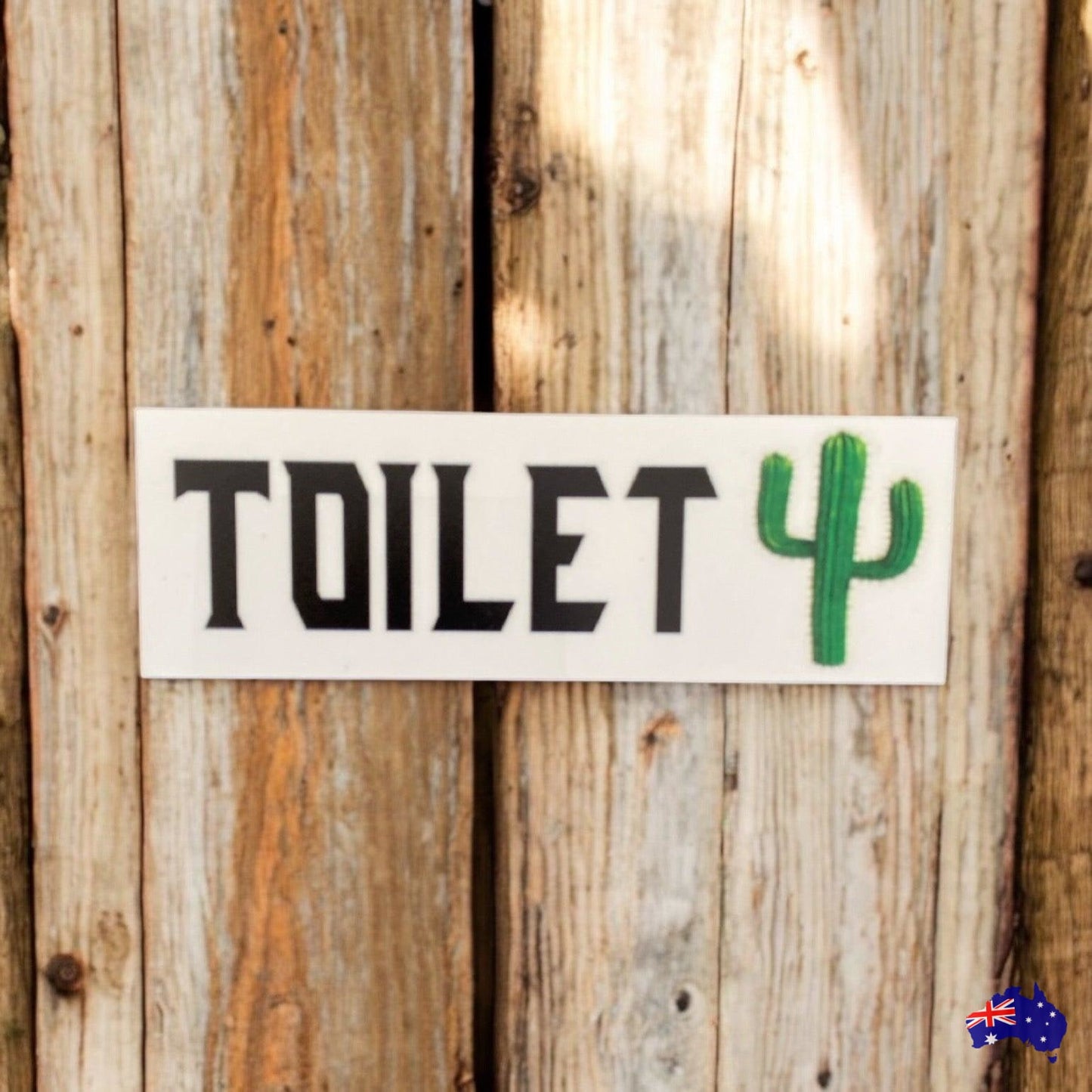 Cactus Toilet Laundry Bathroom Door Sign - The Renmy Store Homewares & Gifts 