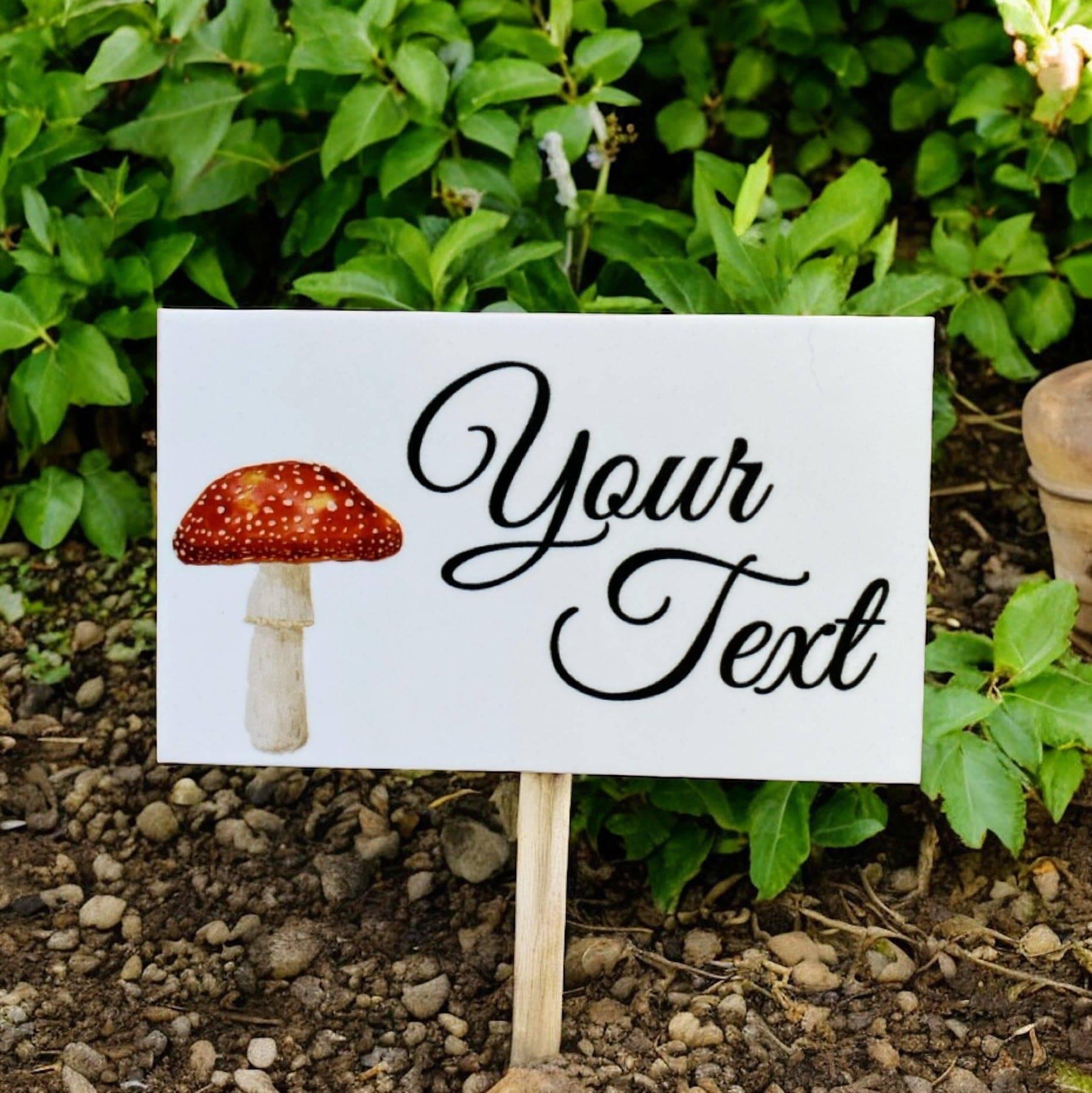 Mushroom Garden Custom Personalised Sign - The Renmy Store Homewares & Gifts 