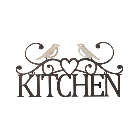 Kitchen Vintage Birds Wall Art Metal Sign