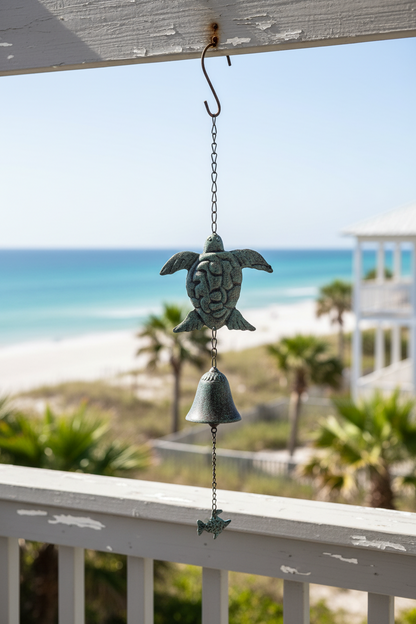 Wind Chime Turtle Beach House Hanging - Coastal Decor