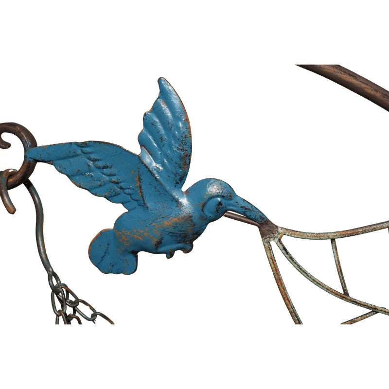 Hanging Planter Pot Wall Bracket Metal Bird Garden