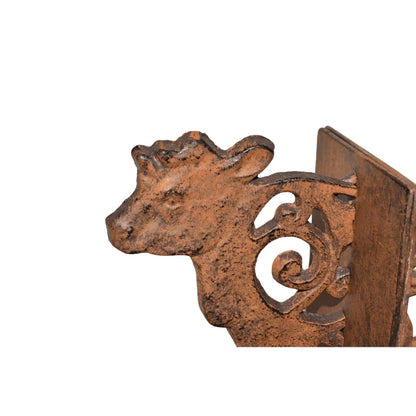 Bookends Bookend Cow Country Rustic Cast Iron