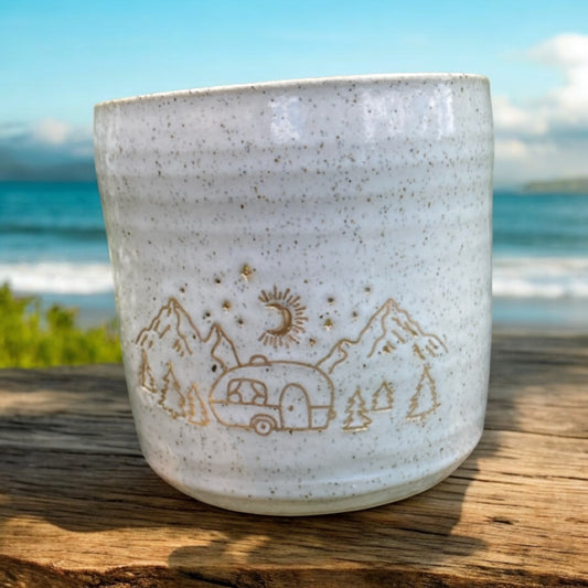 Mug Cup Camping Caravan Pottery Ceramic Aussie Made