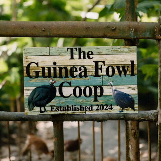 Guinea Fowl Coop House Blue Sign - The Renmy Store Homewares & Gifts 