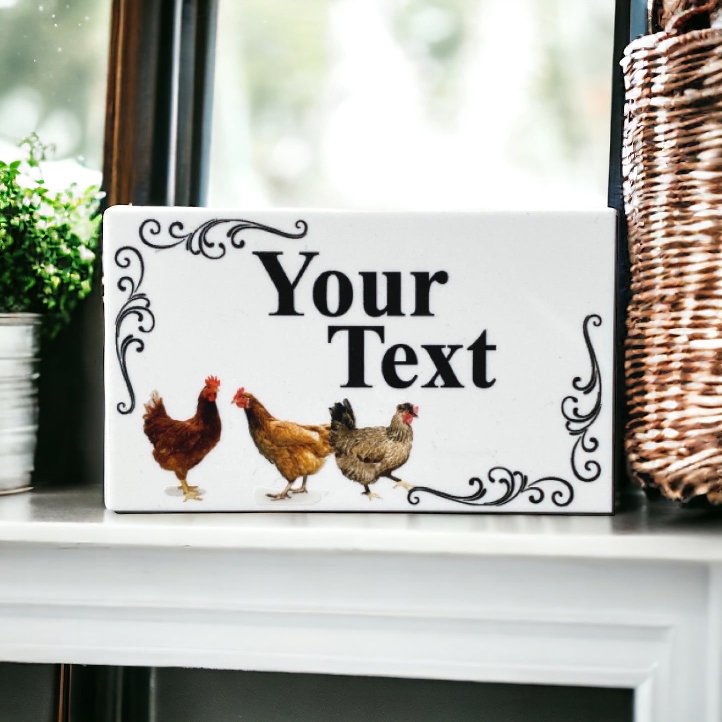 Chicken Hen Coop Your Text Custom Wording Sign