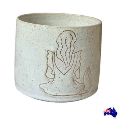 Handmade Lady Cat Ceramic Cup Mug | Aussie Made Wolf and Clay Cat Gift